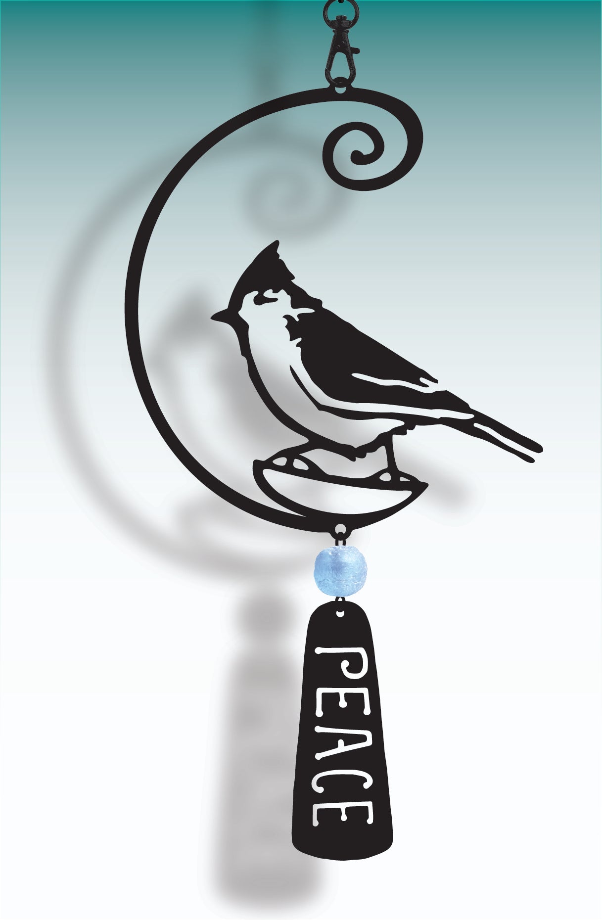 Tufted Titmouse and Swirl